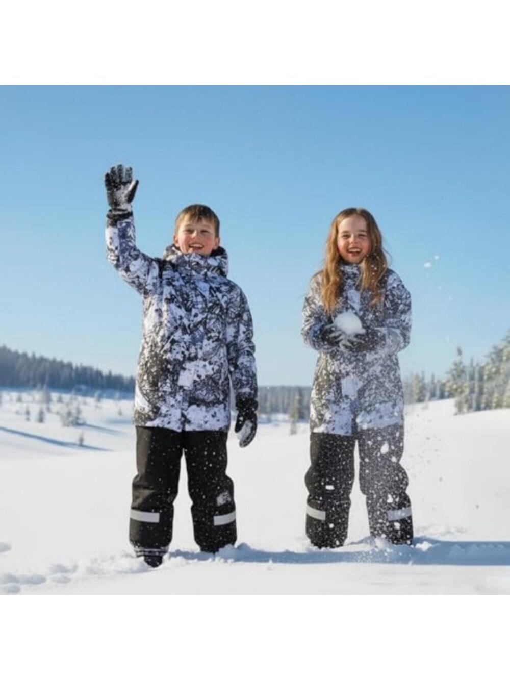 Kids Waterproof Snowsuit One Piece, Ski Jacket Jumpsuit for Boys & Girls, Winter - Picture 6 of 6